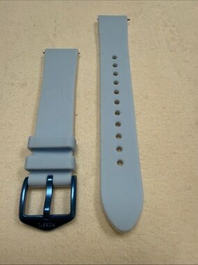 Fossil Light Blue Silicone Watch Strap with Blue Buckle 18mm